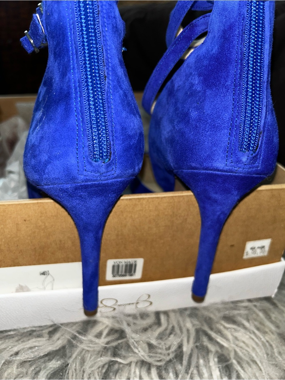 Jessica Simpson Royal Blue Pointed-Toe Triple-Ankle Strap Stiletto - Picture 8 of 8